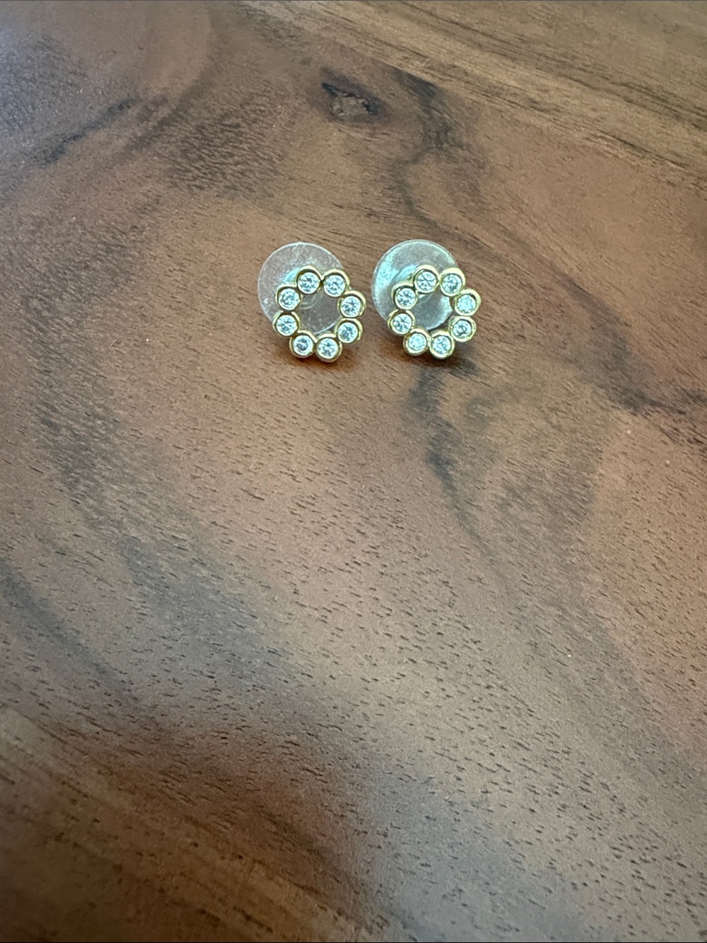 kate spade Gold Crystal Circle Wreath Stud Earrings